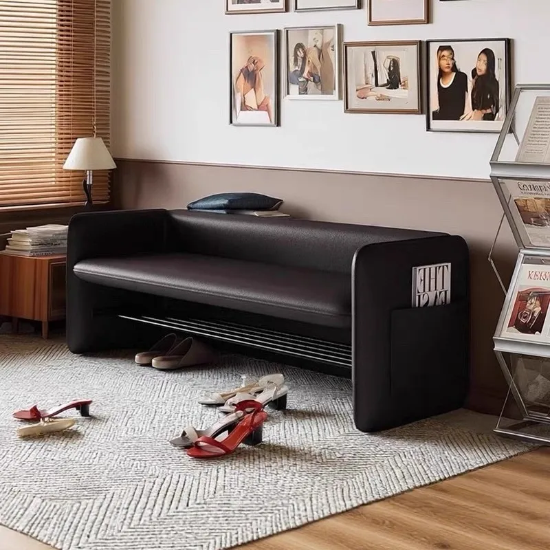 Italian light luxury shoe change stool, home door entry shoe stool, home shoe change , bedroom end , long strip sofa