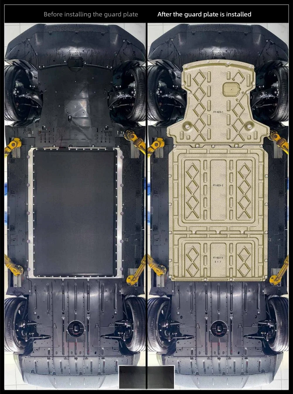 For Toyota BZ3 517KM Lower Engine Cover Vehicle Underside Coverage Anti Collision Design Road Debris Defense Secure Fitment