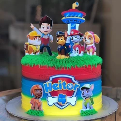 Paw Patrol Cartoon Baking Cake Decoration Set bambini festa di compleanno Plug-in forniture bambini Cup Cakes Card Party inserti per torte