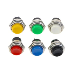 Momentary SPST NO Round  Push Button Switch 16mm Red/Yellow/Blue/Green/White 6A/125VAC 3A/250VAC