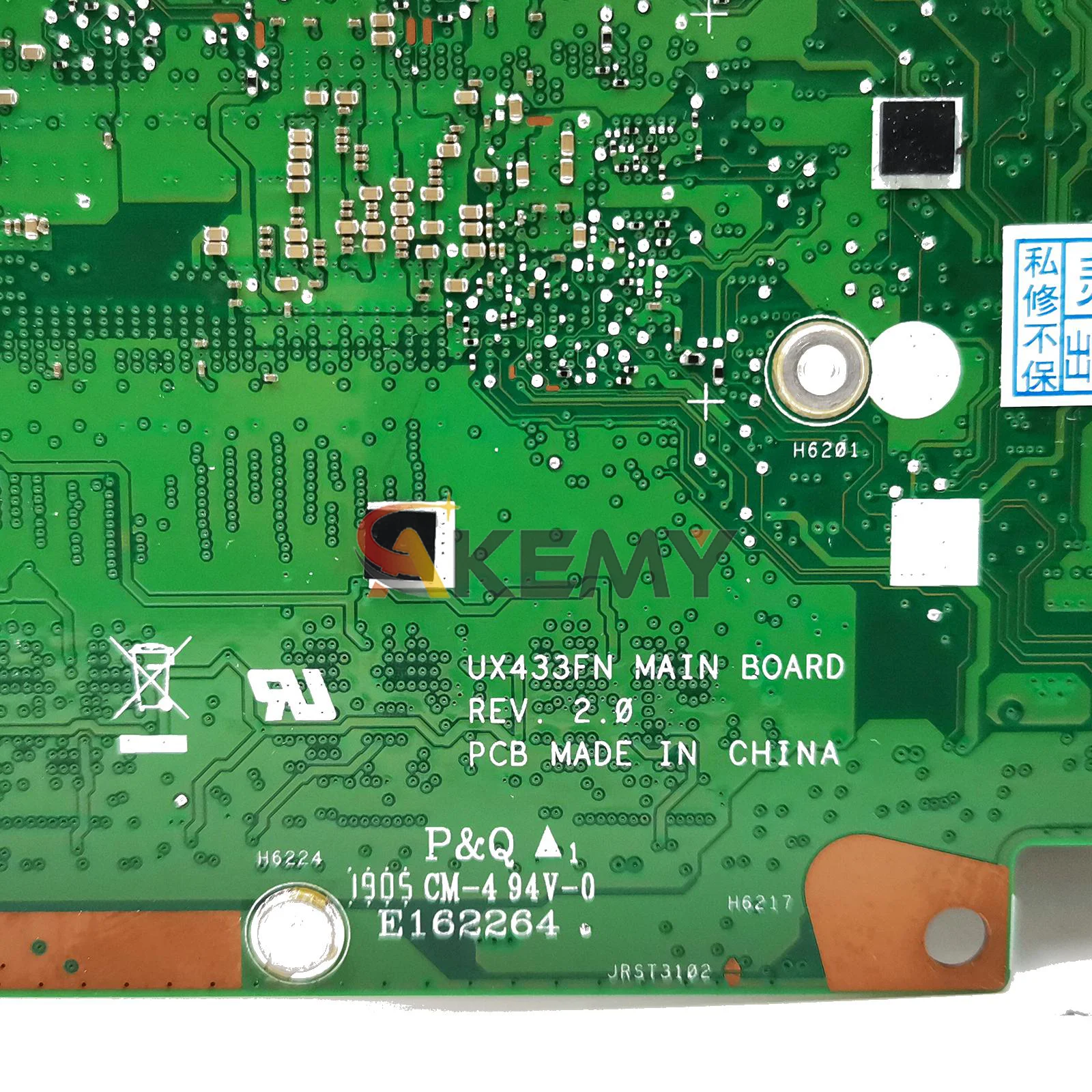 Ux433fn placa-mãe do portátil para asus zenbook ux433f u4300f ux433fn notebook mainboard com i3 i5 i7 cpu 100% testes ok navio rápido