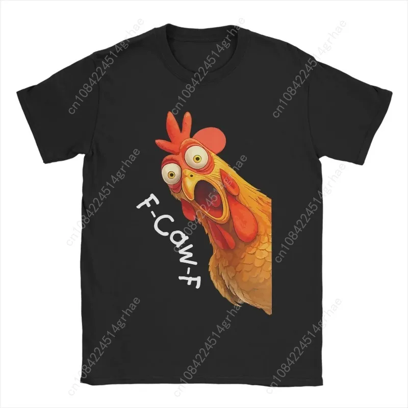 Engraçado f caw f frango fcawf frango camiseta masculina engraçado 100_ algodão camiseta tripulação pescoço manga curta t camisas presente idéia roupas