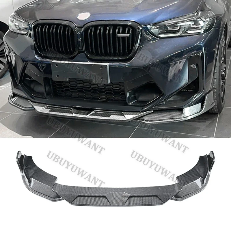 For BMW X3M X4M F97 F98 LCI 2022+ 3pcs/Set Car Front Spoilers Improve Vehicle Stability Bumper Splitter Car Accessories