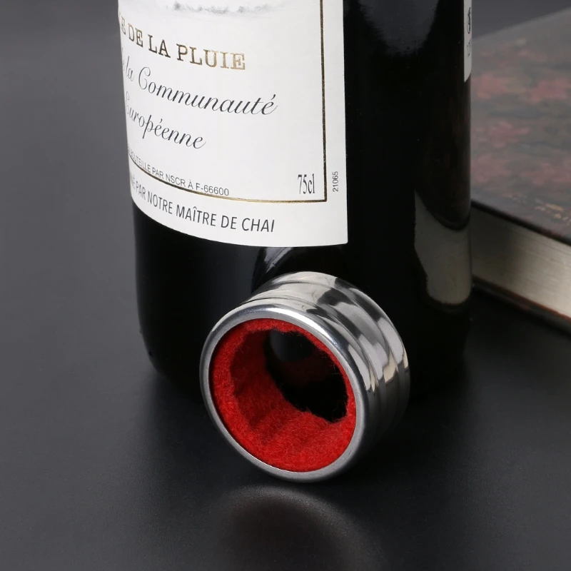 Practical Stainless Steel Red Wine Bottle Drip Drop Proof Stop Ring