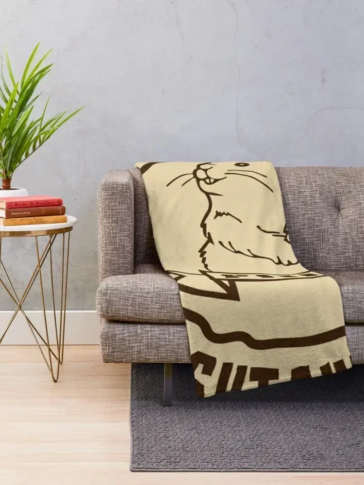 Punxsutawney Phil Ground Hog Day Throw Blanket Warm Comfortable Blanket for Office Napping