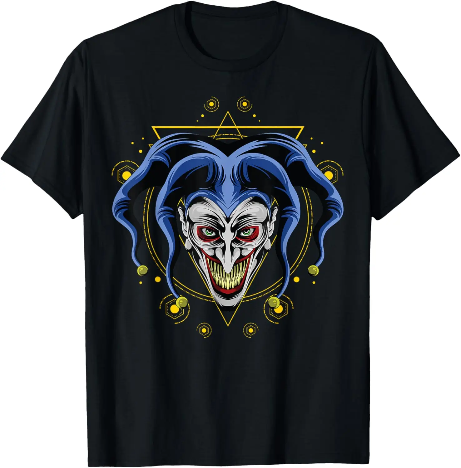 Mad Evil Clown Psycho Scary Joker Jester gift for lovers fun T-Shirt