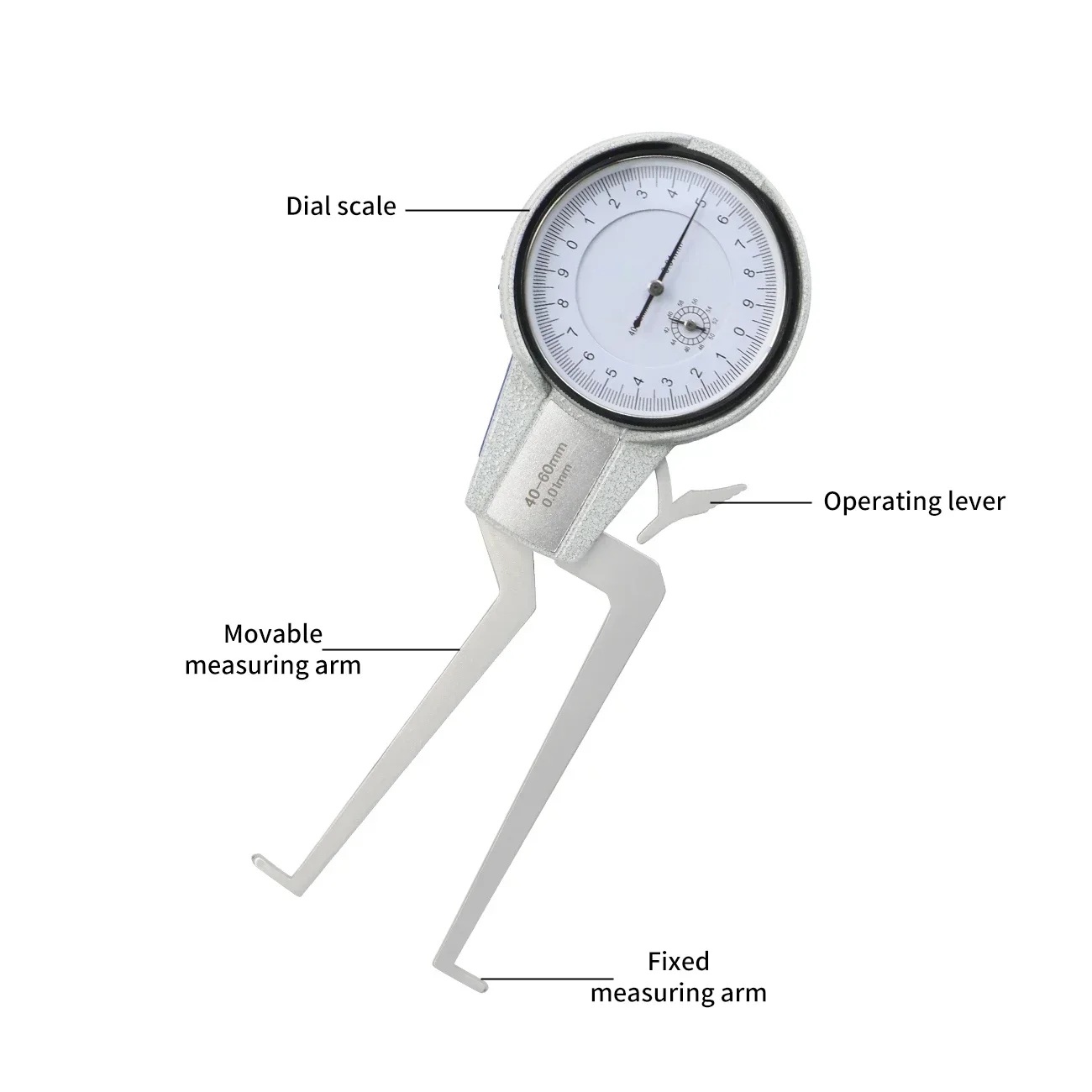 SHAHE 0.01mm Inside Caliper Thickness Gauge Inside Caliper Gauge 10-30mm 20-40mm 40-60mm 60-80mm 80-100mm