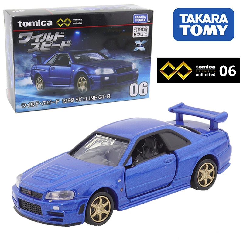 Takara Tomy Tomica Premium Unlimited The Fast and The Furious BNR34 Skyline GT-R Alloy Toys Motor Vehicle Diecast Metal Model