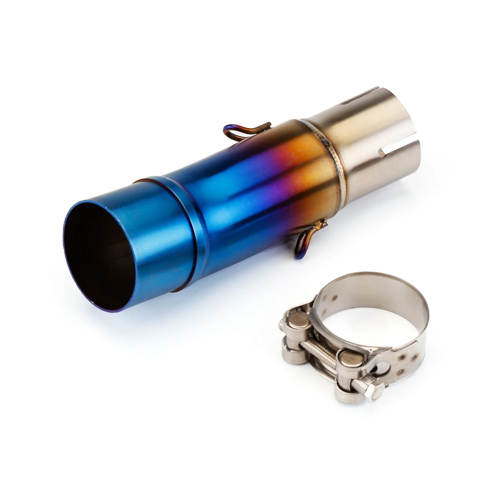 الانزلاق على دراجة نارية العادم الأوسط وصلة الأنابيب الهروب موتو 51 مللي متر الخمار محول أنبوب لكاواساكي نينجا 400 Z400 2018-2024 #6