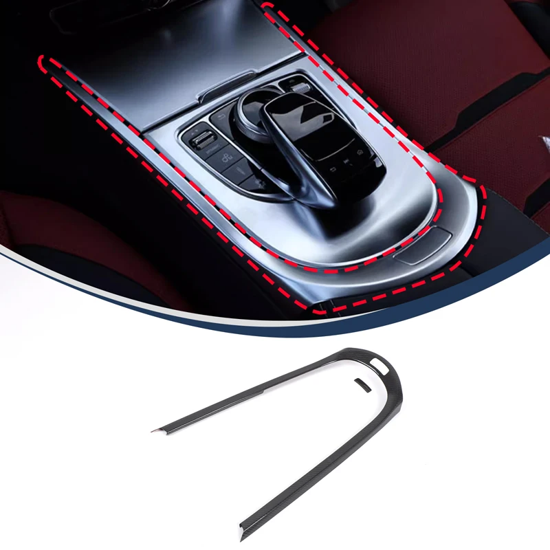 

For Mercedes Benz G-Class W465 2025+Real Carbon Fiber car center consolegear shift frame decorative sticker interior accessories