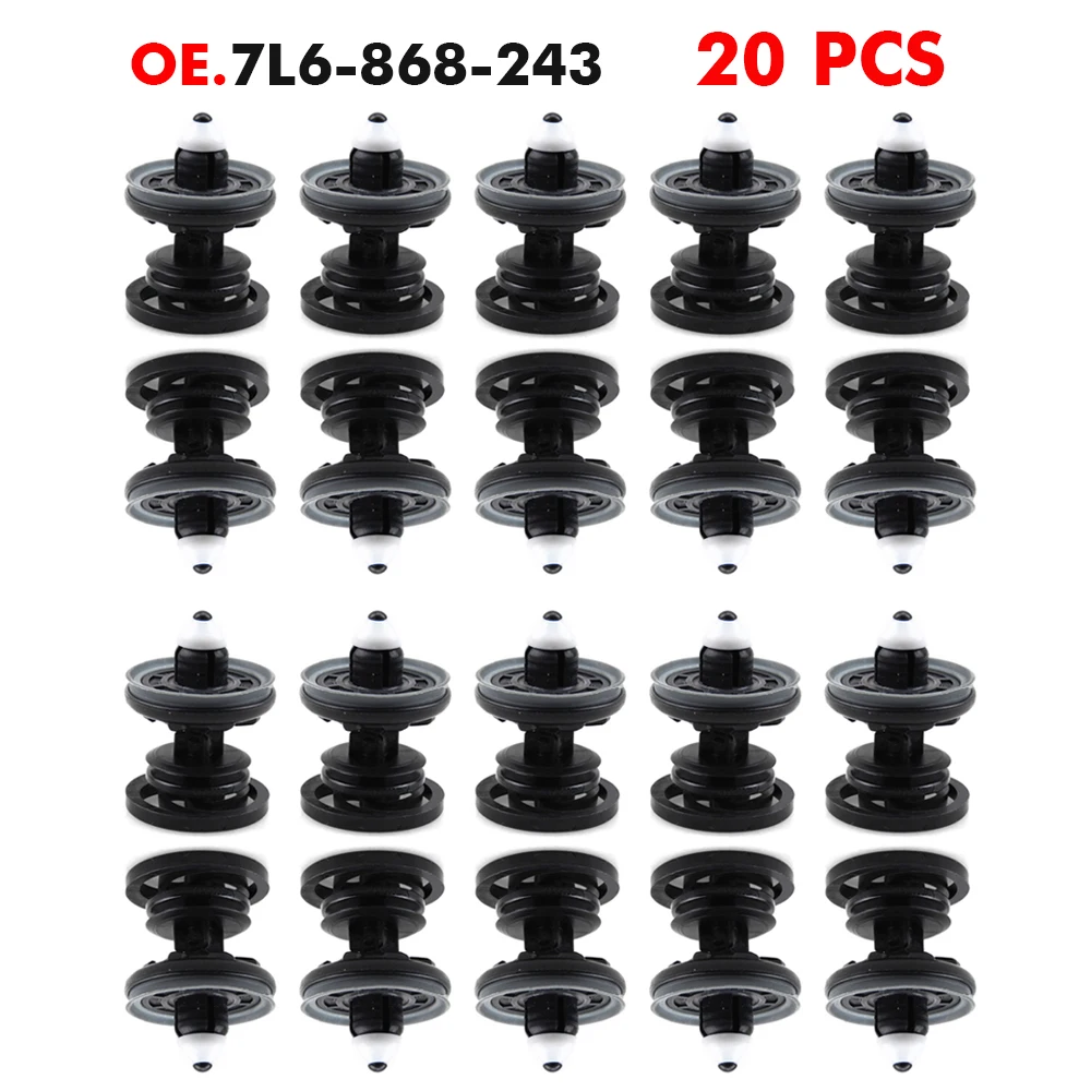 20Pcs Car Door Trim Panel Retainer Clip Fasteners 7L6868243 For Audi Volkswagon Passat B7 A4 B8 Golf MK6 Touareg Polo Q3 Q5 Q7