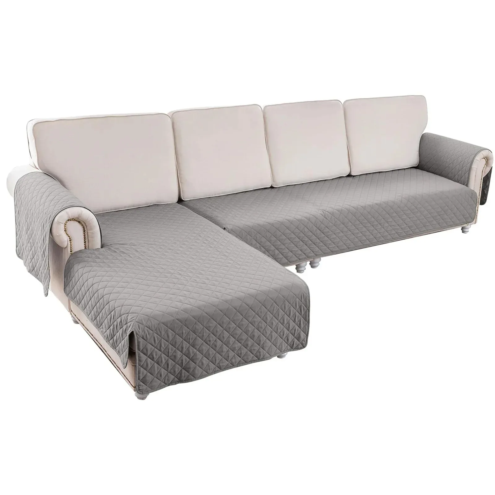 Nordic High Quality WaterProof Sofa Cover Mat 2pcs Reversible Slipcovers For Kids Pet Dog Couch Living Room Protector Furniture