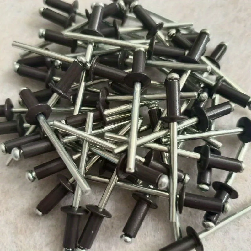 

50PCS RAL Grey-brown Painted Blind Rivets Blind Rivets Domed Head Hollow Rivets Industrial Fasteners Aluminium Steel