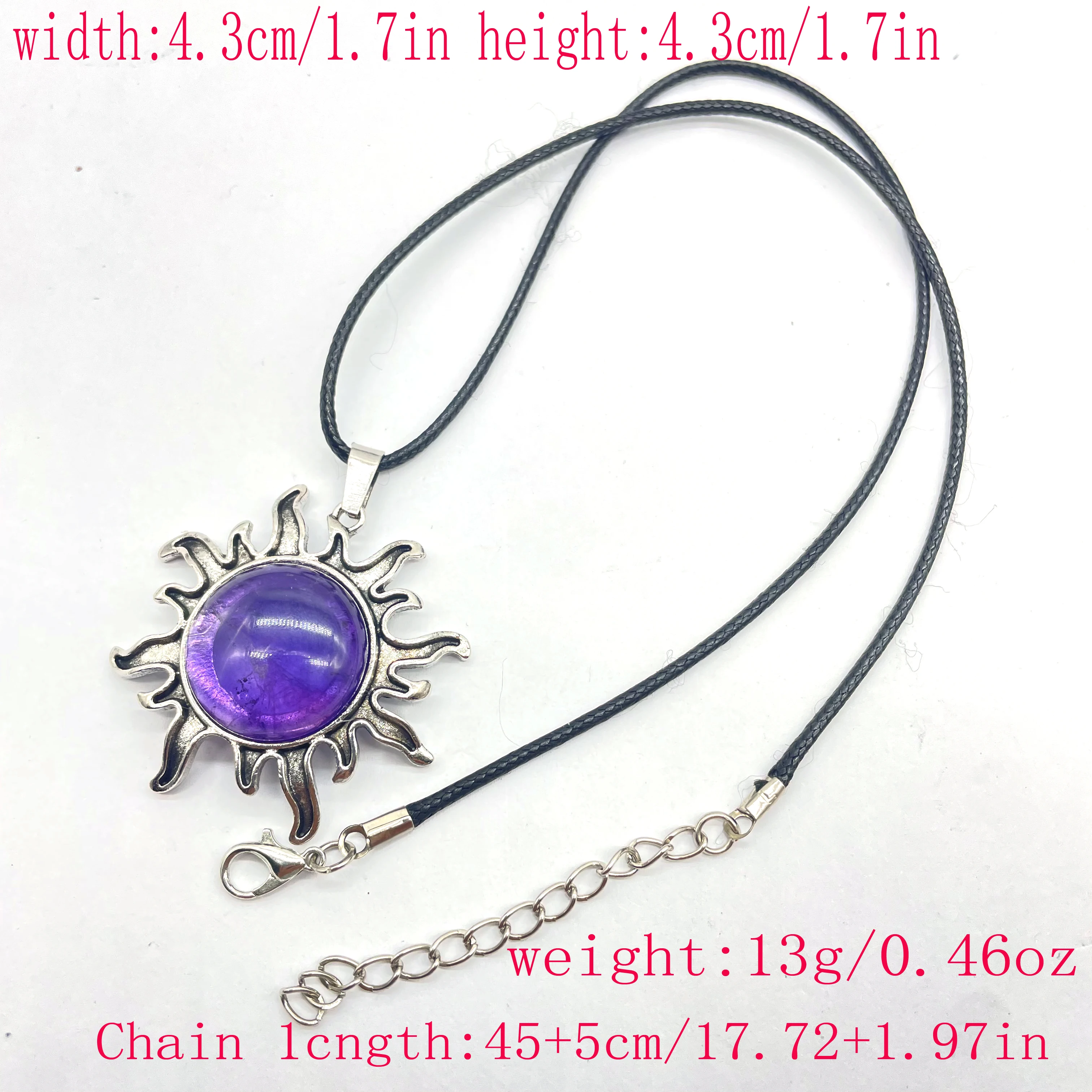 Natural Gem stone Quartz Crystal Opal charms Sunflower alloy pendants for DIY jewelry making necklace accessories Gift 1pcs view 4