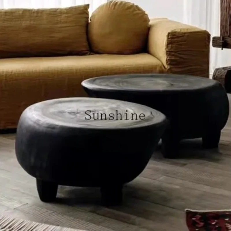 

Medieval solid wood combination irregular art coffee table, can be customized