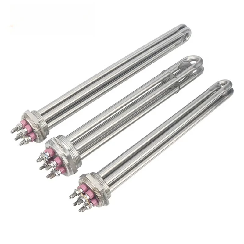380v  3kw 6kw 9kw Industrial Tubular Stainless Steel Coil Immersion 3 Phase Electric Water Heater Elements