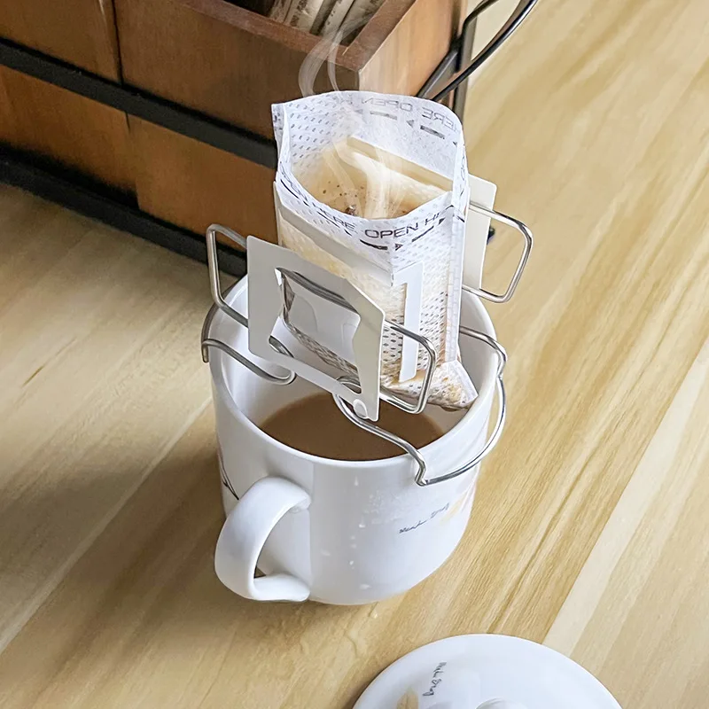 1PC Coffee Filter Holder Portable Reusable Outdoor Tea s Dripper Baskets  Ear Drip  Paper Bag Shelf ware