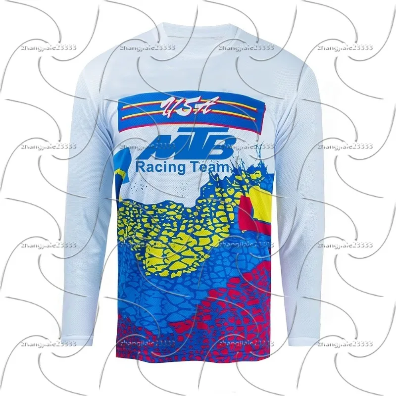 

2025 New Downhill Suit Autumn American Mountain Off-road Motorcycle Riding Suit Men's Long Sleeved Quick Drying T-shirt