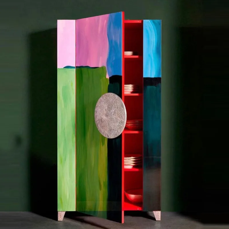 

Medieval Art Wardrobe Master Painting Locker Home Designer Furniture Solid Wood Ash Wood