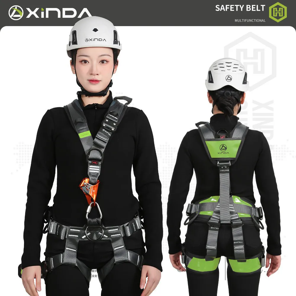 Xinda Five Point Full Body Safety Belt Outdoor Lightweight Mountain Climbing Harness High-Altitude Work Protective Belt