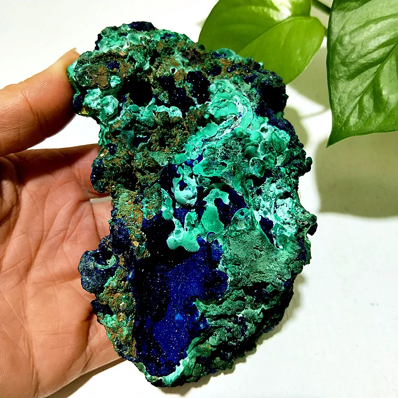 Natural Stone Azurite And Malachite Symbiotic Mineral Crystal Specimens Room Decor Home powerful Reiki Healing