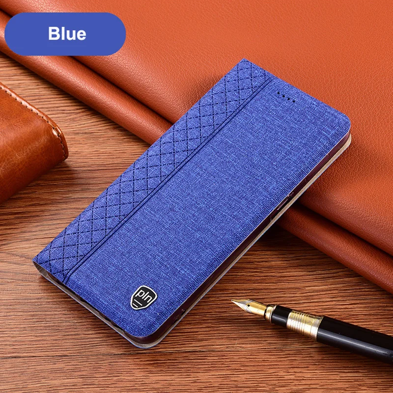 Business Cloth Leather Case for Huawei P9 P10 P20 P30 P40 Lite E P50E Pro Plus Flip Cover Phone Protective Shell image 5