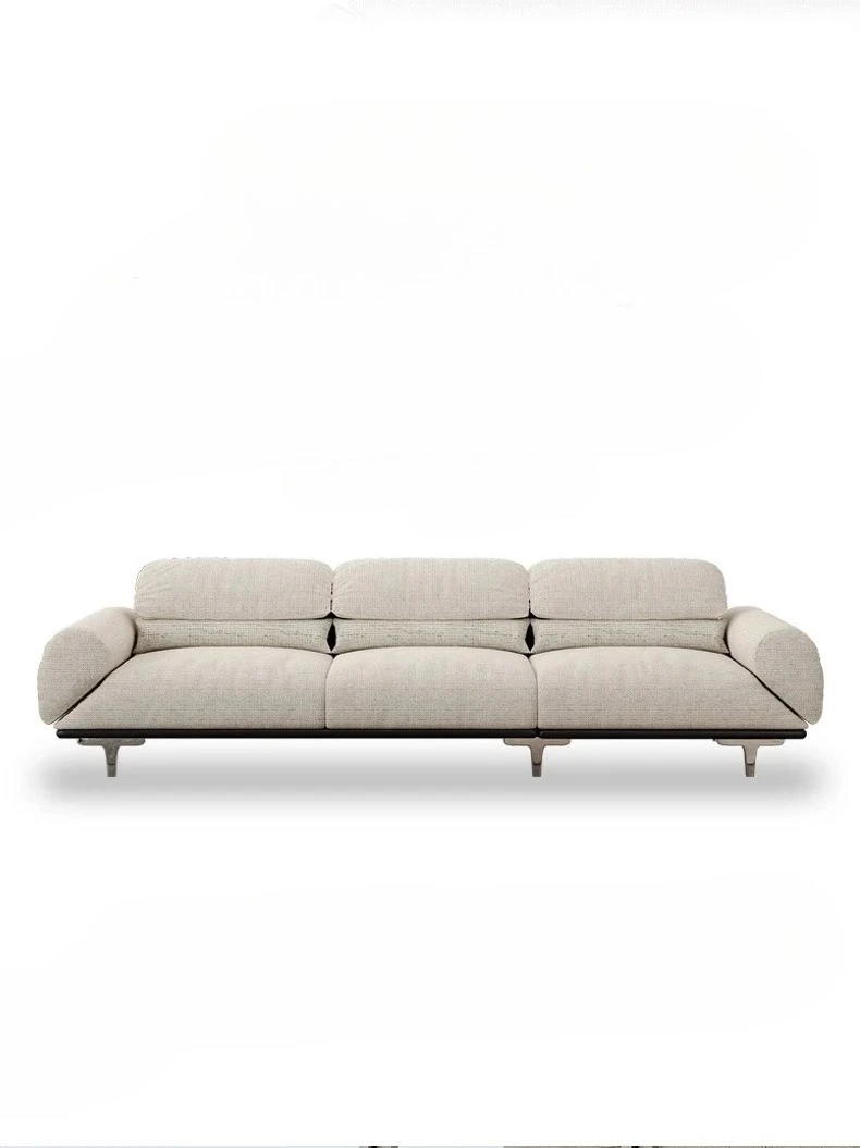 

Modern simple function living room sofa antique straight row simple fabric sofa