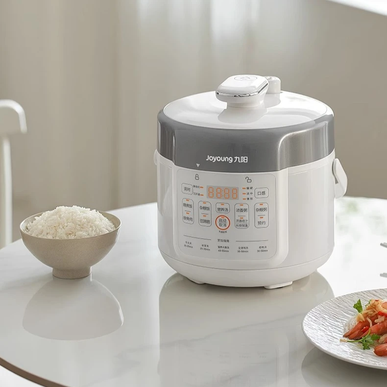 ماكينة طهي صغيرة متعددة الوظائف سعة 2 لتر، دور مزدوج كطباخ ضغط كهربائي وطباخ أرز