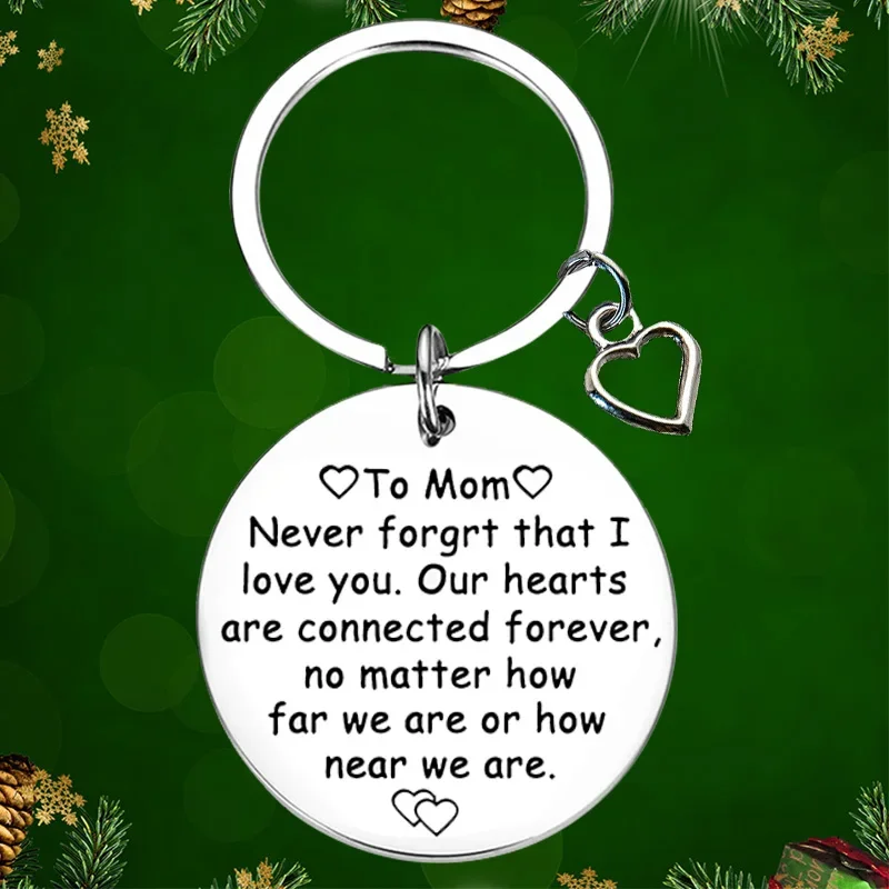 Never Forget That I Love You Mom Birthday Gifts Keychain Pendant Mother Daughter Gifts Key Chain Mother’s Day Gifts