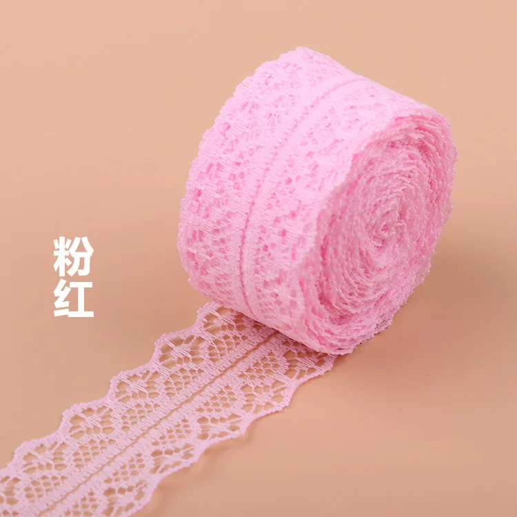 (10 متر/لفة) 3 سنتيمتر غير بسط شريطة من الدانتيل أبيض أسود أحمر أزرق أرجواني أخضر وردي أصفر برتقالي Crafts بها بنفسك الحرف زهرة الديكور