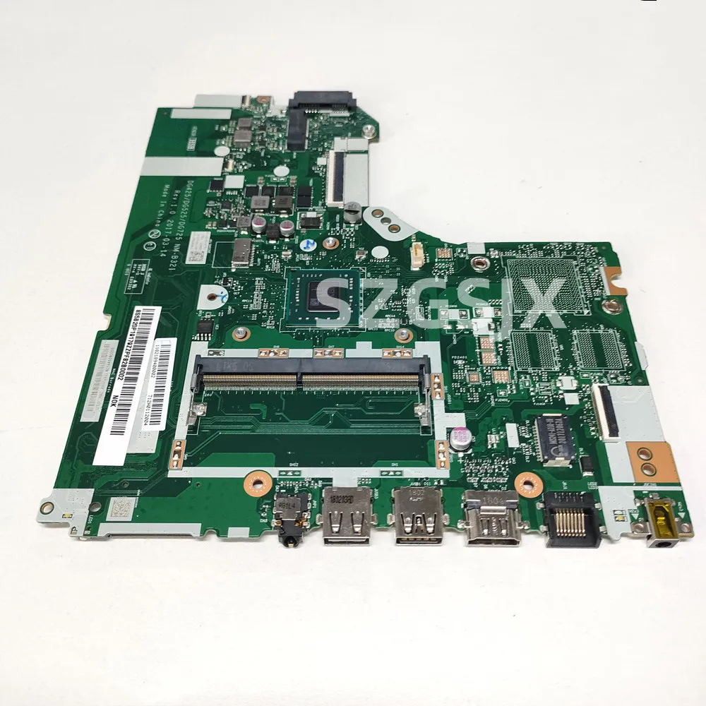 Imagem -05 - Placa-mãe do Portátil para Lenovo Ideapad 32014ast Dg425 Dg525 Dg725 Nm-b321 A4-9120 Ddr4 Fru 5b20p19179