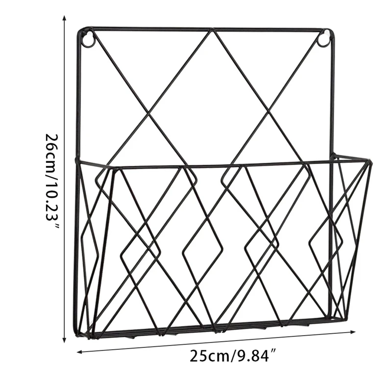 Imagem -06 - Porta-revistas de Parede Multiúso Caixa de Armazenamento de Artigos Diversos Arquivo de Metal Organizador para Escritório e Casa