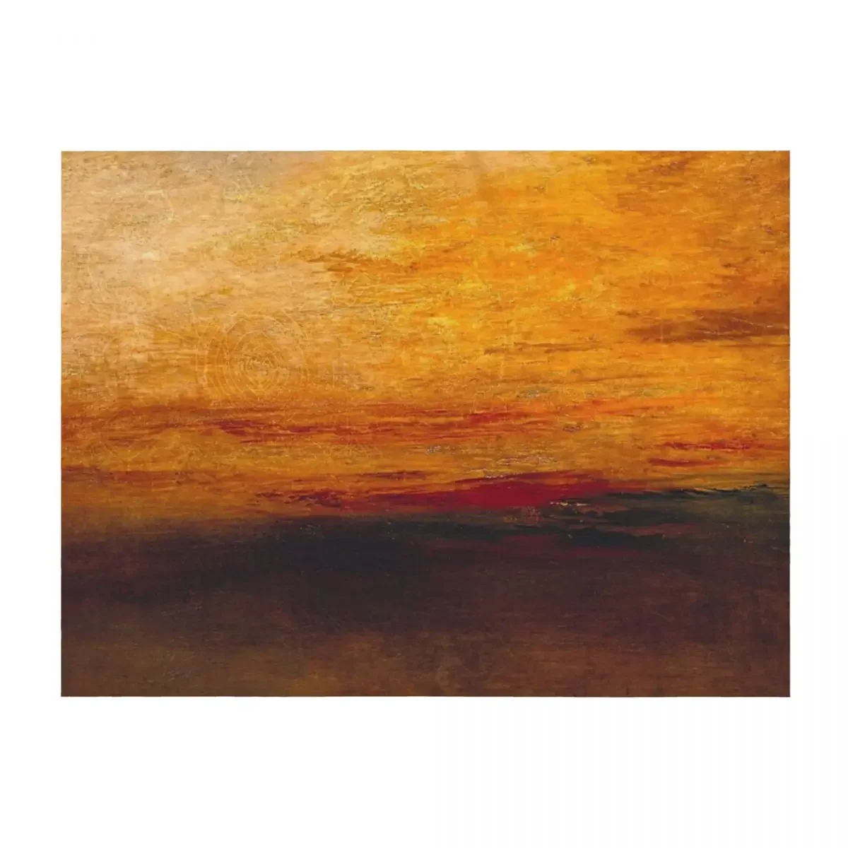 

William Turner - Sunset Throw Blanket Sofa Plush Winter beds Furrys Blankets