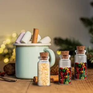 10 PCs 5ml-20ml kleine Glasflaschen mit Korkkorken Stopps DIY-Dekoration Miniglas Glas 12 Hauptverkaufsglas Pot - №8