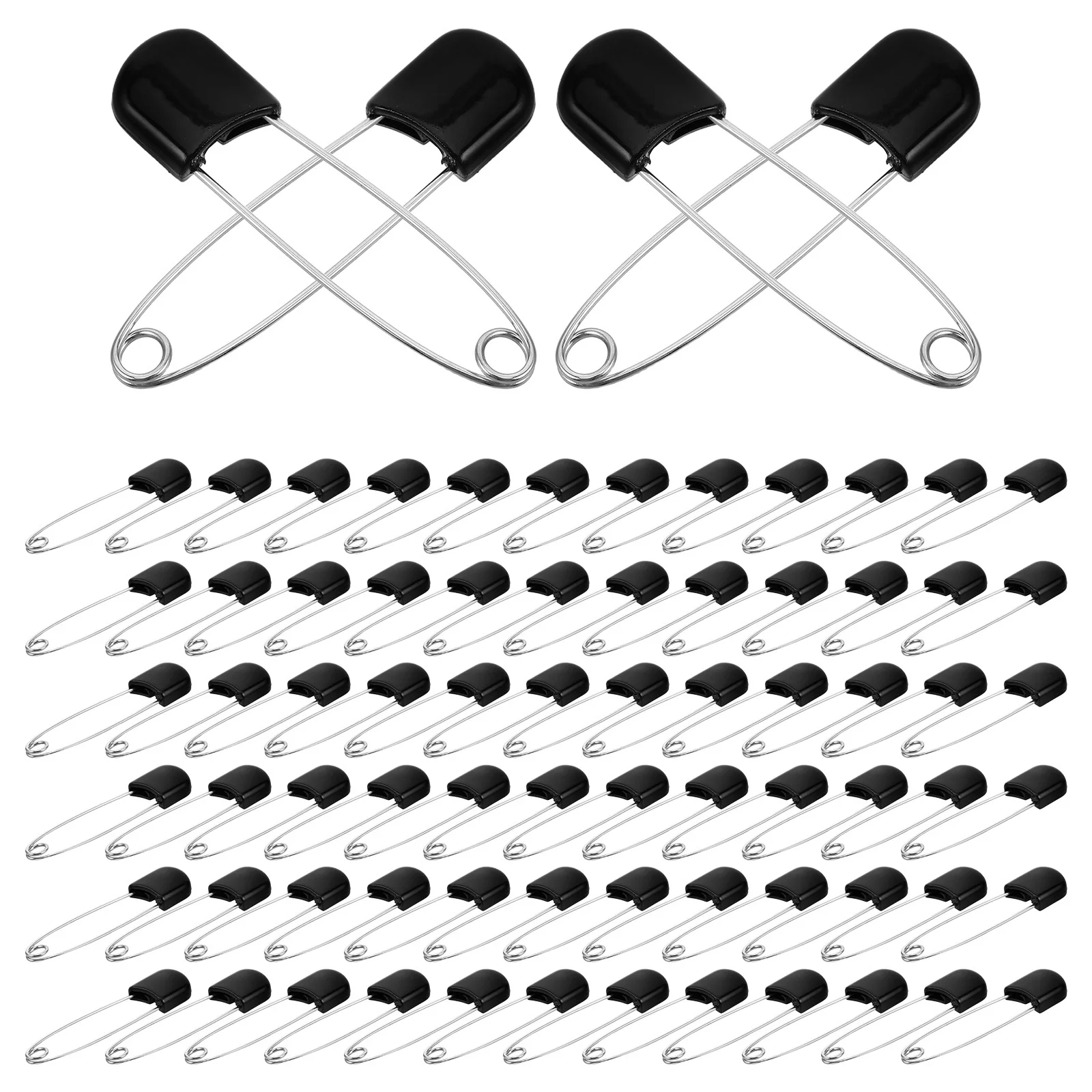 

100pcs Children Safety Pins Smooth Rounded Edges Strong Grip For Baby Diaper Cloth Fastening Skirt Blanket Sewing Craft