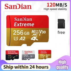 SanDian V60 Memory Card 256GB 128GB Class 10 A2 TF Card Mini SD Card 64G A2 U3 Micro Card High Speed Flash Card For Phone Cam PC