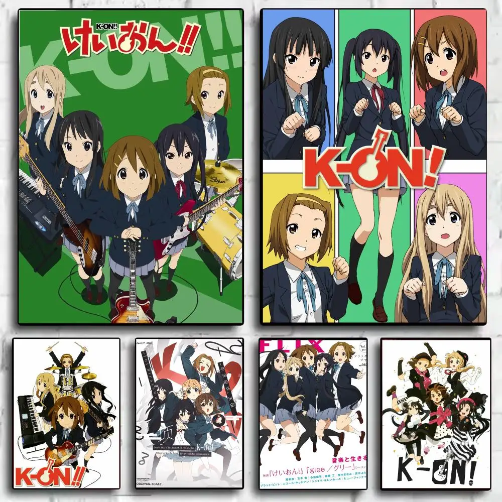 Anime K-K-on Kawaii Poster Japandi Wall Art Canvas Print Minimalist Japanese Style Bedroom Decor