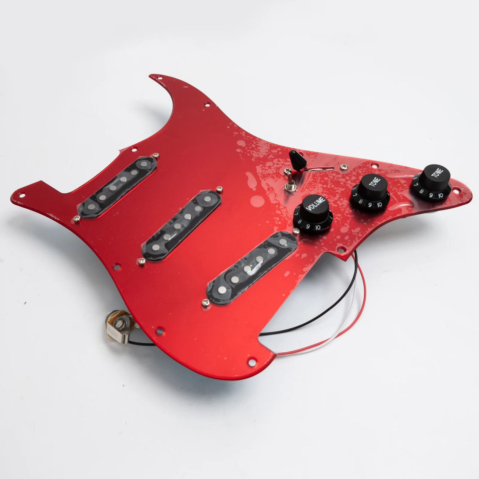 

Guitar Prewired Loaded Pickguard Set with SSS Alnico 5 Single Coil Pickups Set for ST Electric Guitar Replacement Parts