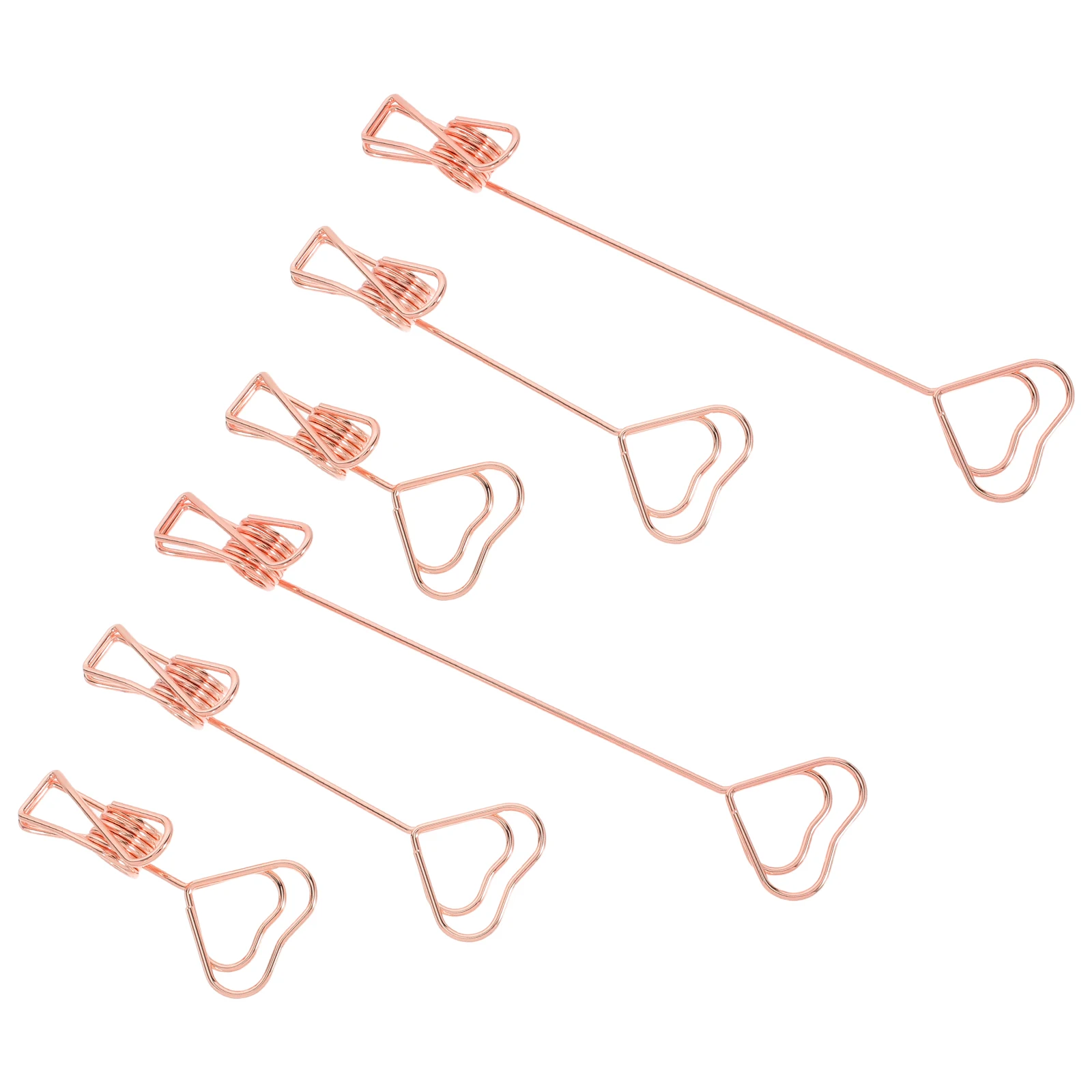 

6 Pcs Memorandum Holder Heart Display Stand Desktop Paper Card Clip Organizers Accessories