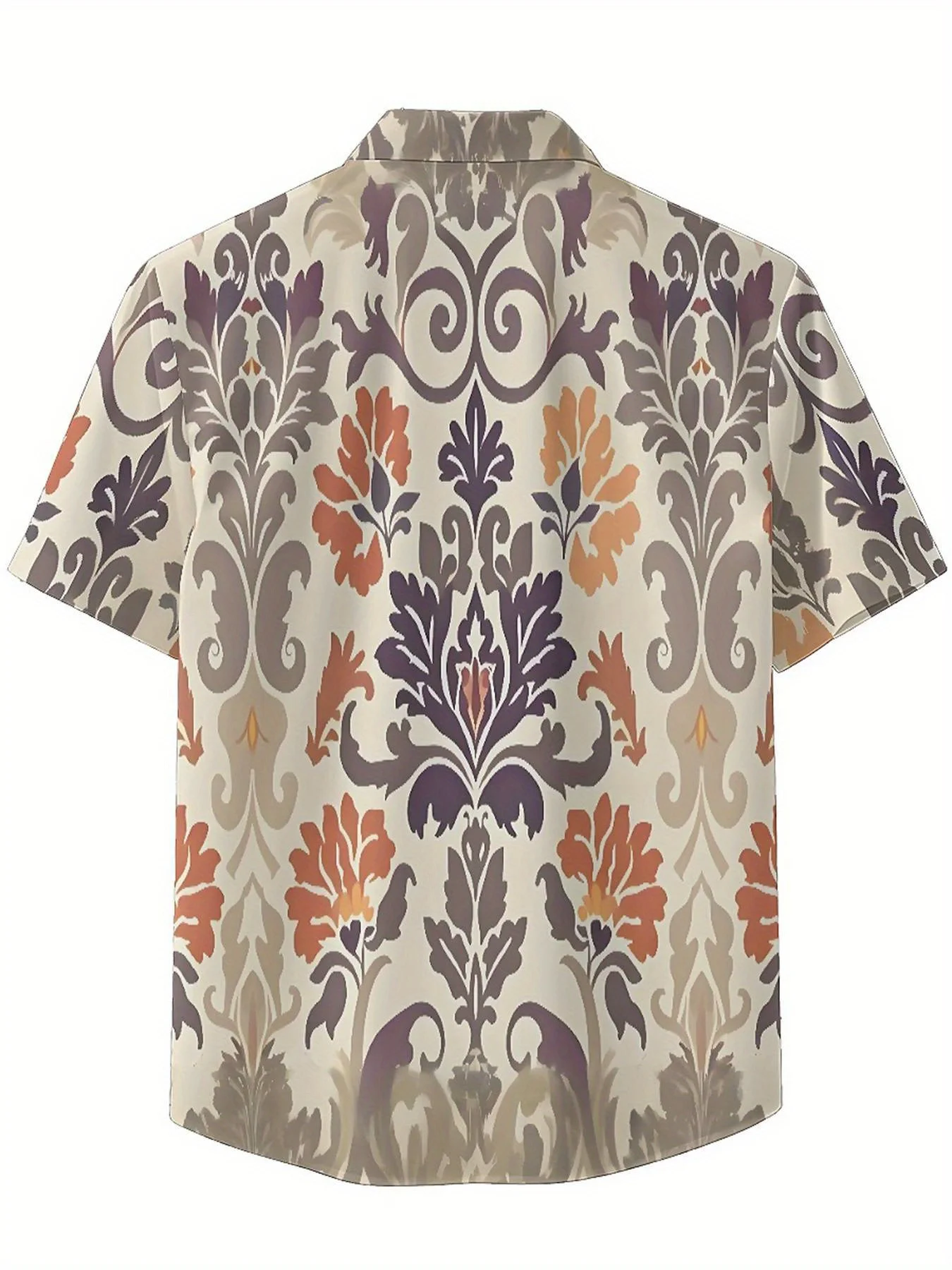 Men's Plus Size Hawaiian Shirts Vintage Flowers pattern, Button Up Shirts, Unisex Casual Clothing, Summer Tops