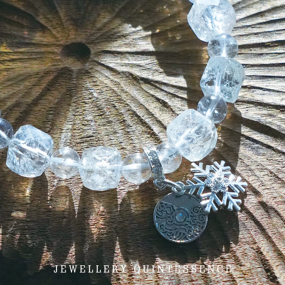Jiqi (Extreme Qi) - 24 términos solares (nieve menor) Pulsera de piedra de cristal de roca