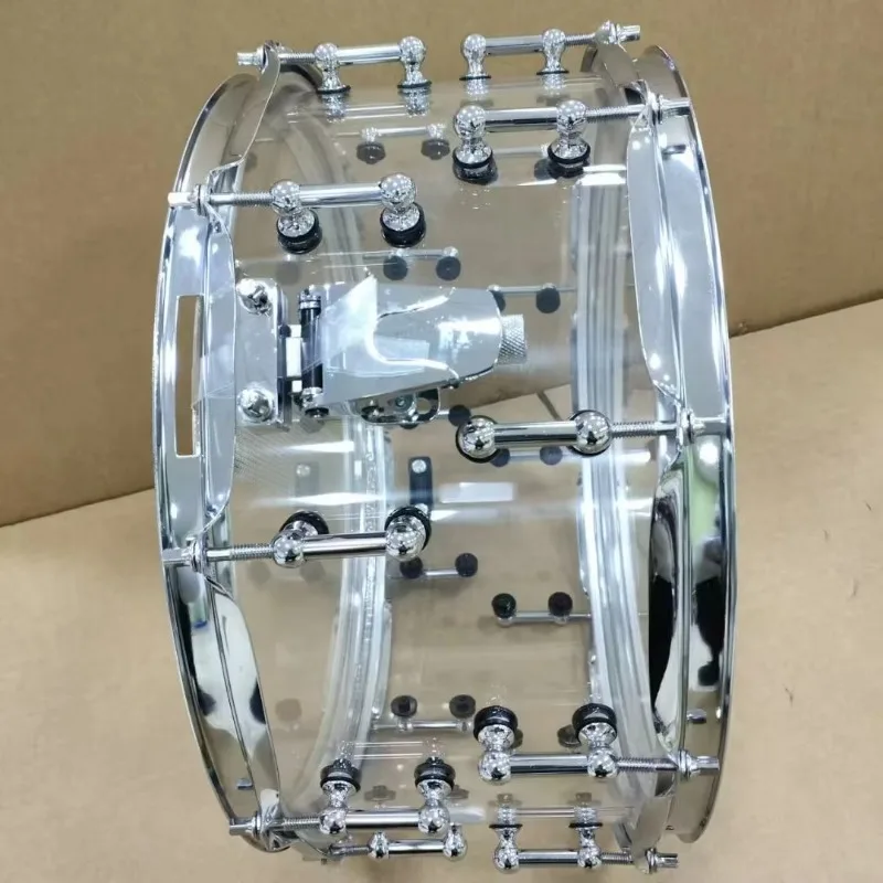 14 * 6.5 inch/14 * 5.5 inch transparent acrylic snare drum accepts customization, popular drum set