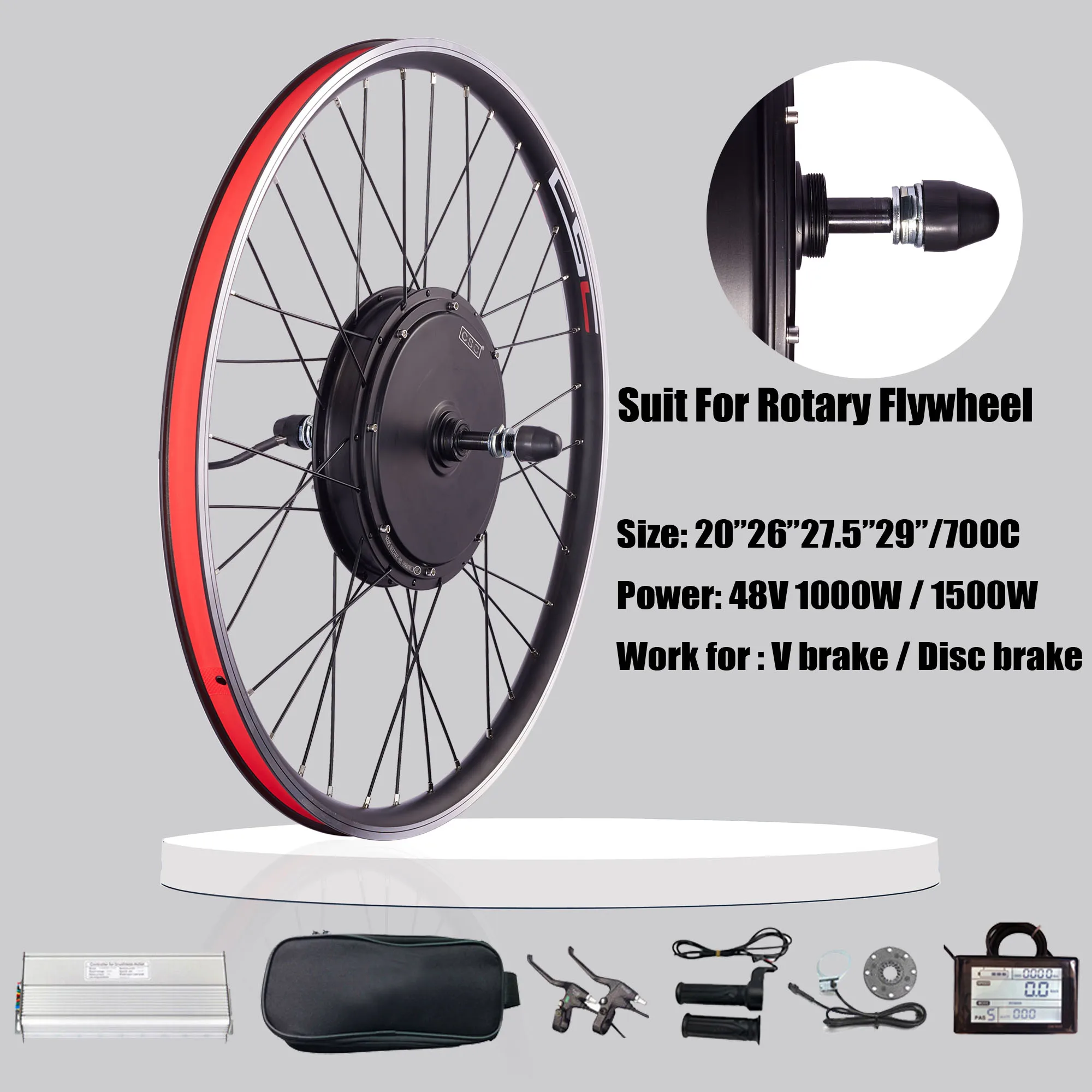 CSCEbikeKit36V250-500WGearedMotor48V1000W1500WRearWheel202627.52829
