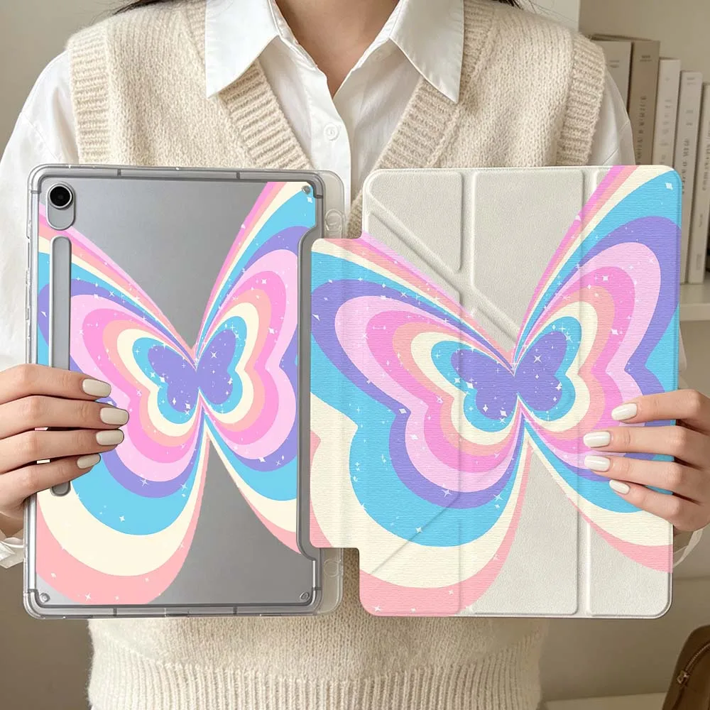 

Rainbow Butterfly Wings Soft For Samsung Galaxy Tab S6 S7 S8 S9 S10 A8 A9 A11 Lite FE Plus 3Y Tablet Case
