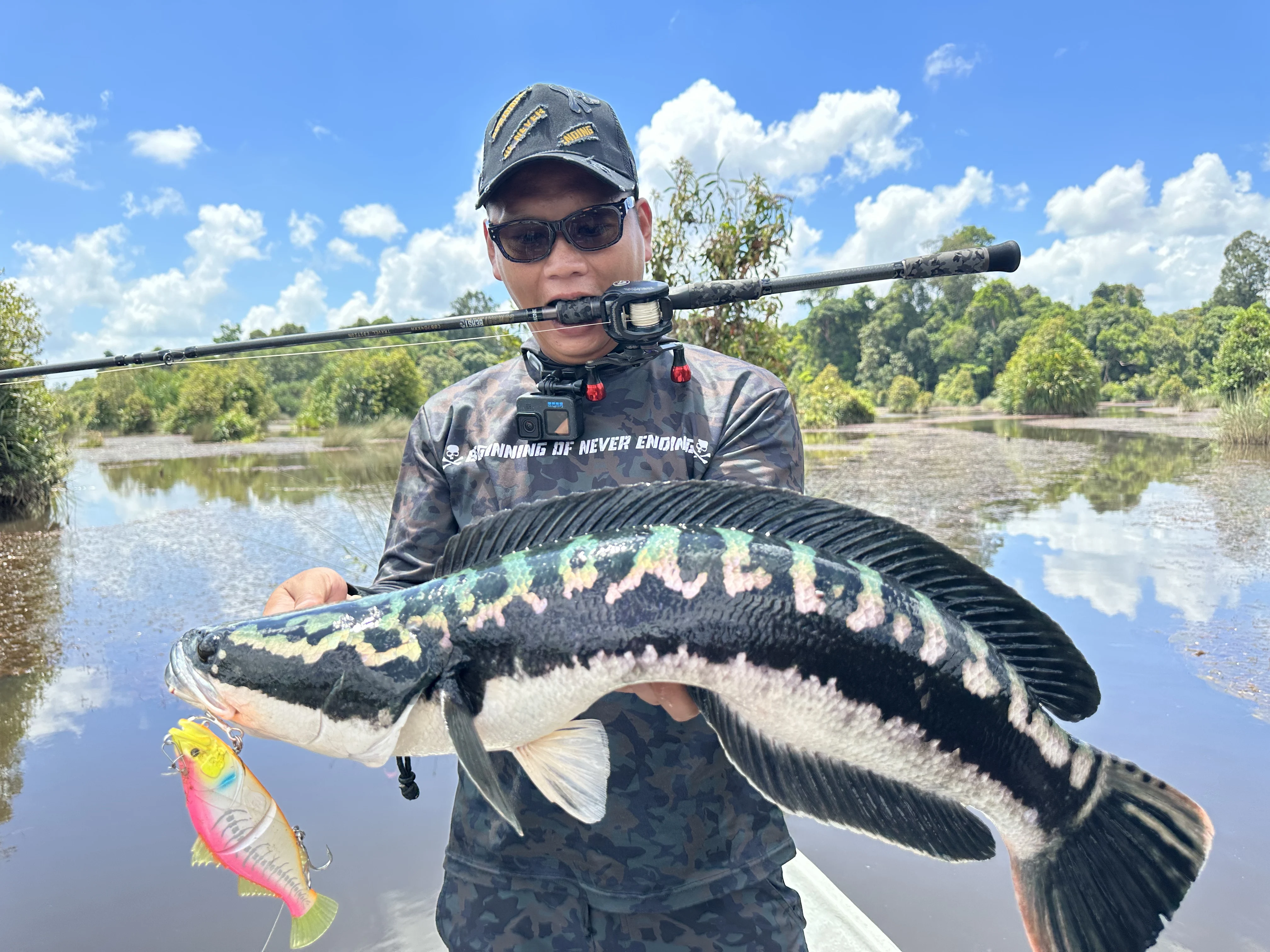 Bone Espybarra 176mm 61g Floating Multi-Function Swimbait Artificial Bait Lures with 3 interchangeable tail Seawater Freshwater