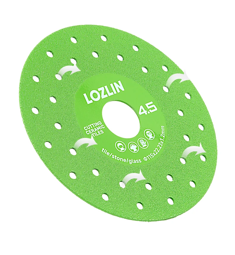 LOZLIN Poröses Steinplatten-Sägeblatt, Fliesen-Trimm- und Schleifdiamantguss, verwendet für Steinplatten, Marmorfliesen, Schneidscheibe – Detail 3