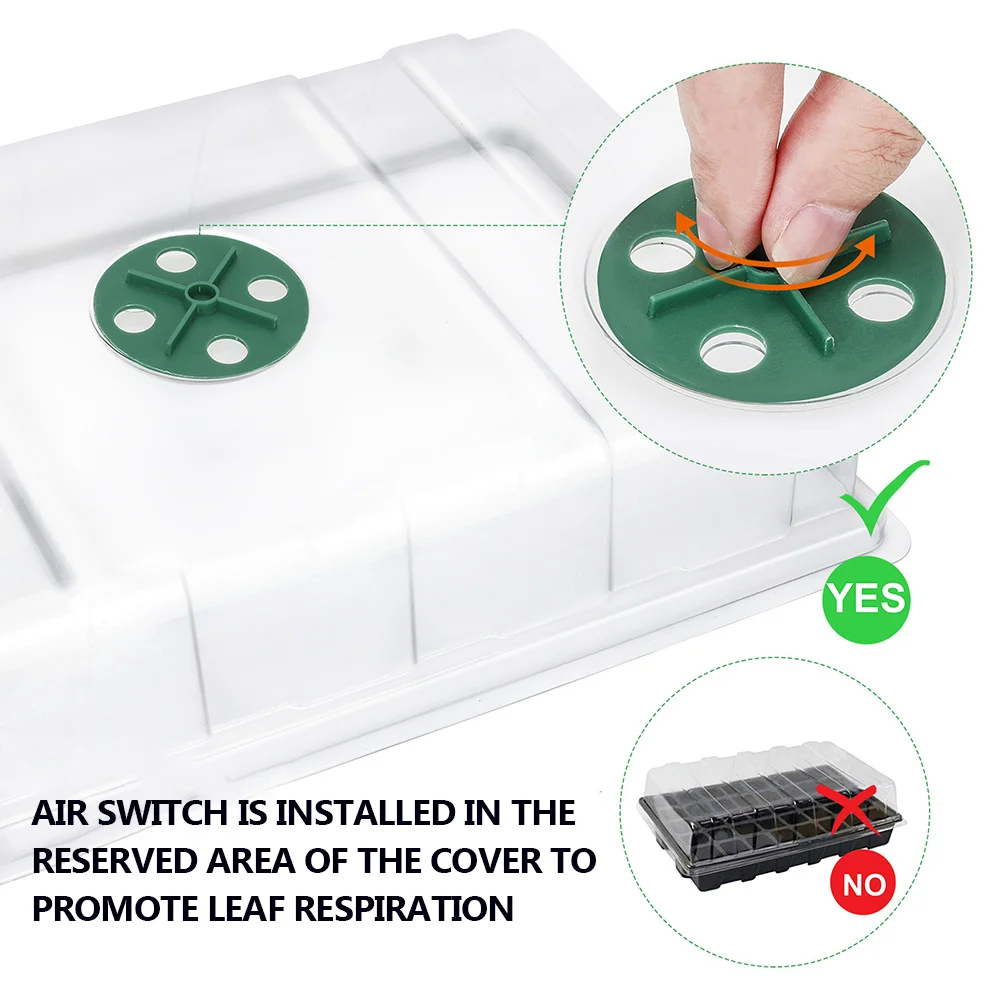 

1Set Durable Plastic Garden Propagator Starter Tray 15 Holes Breathable Seedling Box for Tomato Flower Cucumber Melon Pumpkin