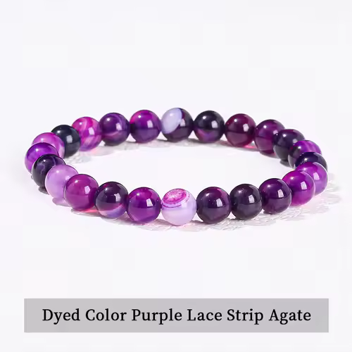 JD Natural Stone Beads Bracelet Amethyst Tiger Eye Crystal Quartz Agate Gem Beads Bangles Women Men Reiki Healling Jewelry Gift - Image 47