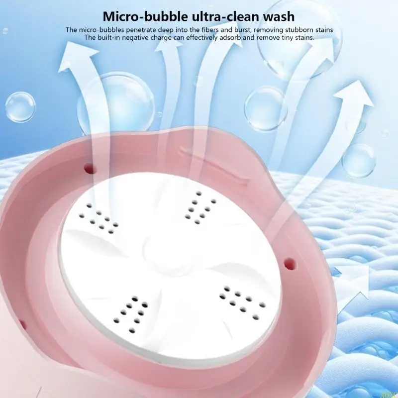 A0NC Mini lavatrice ricaricabile senza fili per pulizia della biancheria intima dei vestiti del bambino