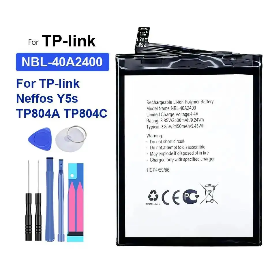 

2450Mah Mobile Phone Battery For TP-Link Neffos Y5s TP804A TP804C Nbl-40A2400 Reliable Replacement